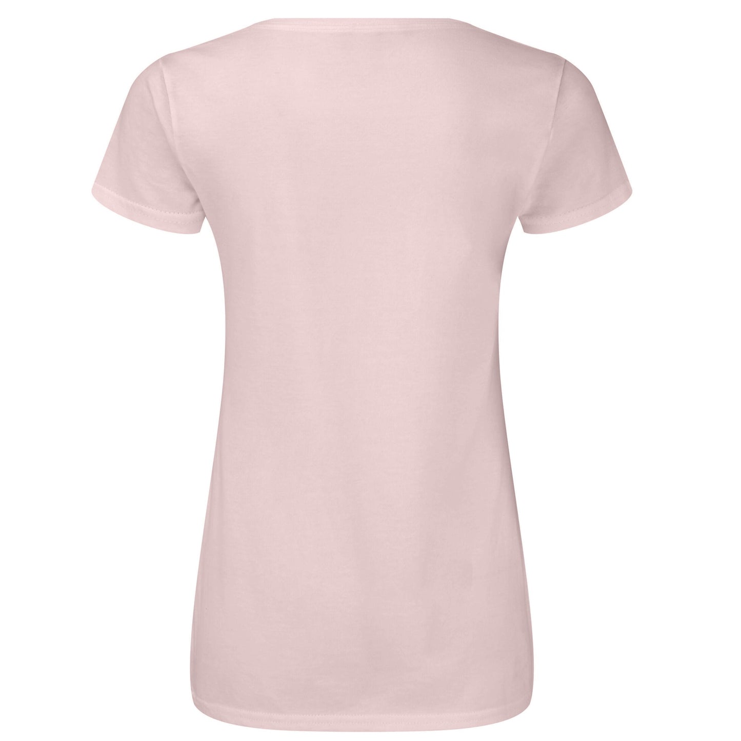 Powder Rose - Back - Fruit Of The Loom Womens-Ladies Iconic V Neck T-Shirt