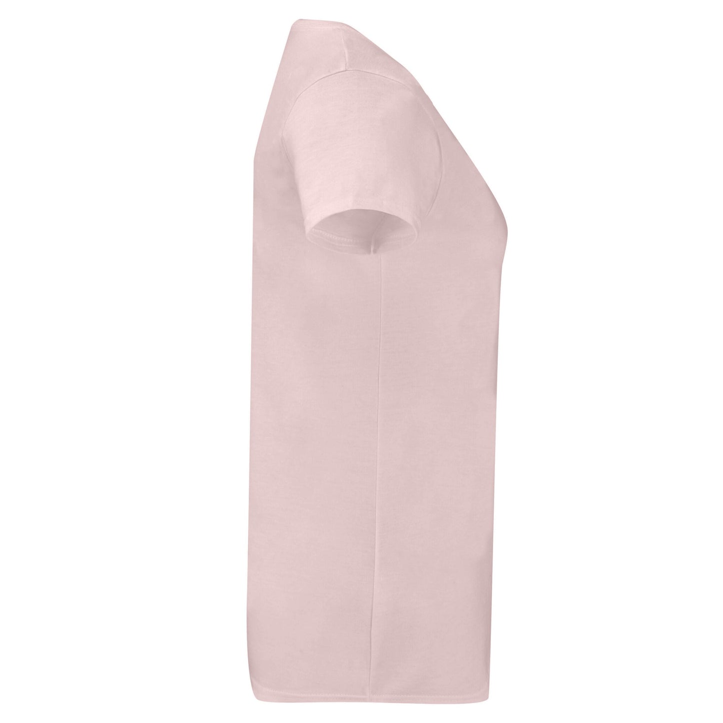 Powder Rose - Side - Fruit Of The Loom Womens-Ladies Iconic V Neck T-Shirt