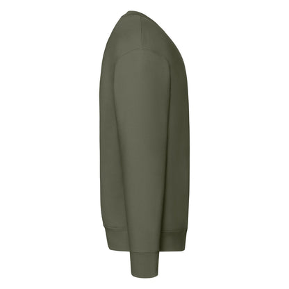 Classic Olive - Side - Fruit of the Loom Mens Premium Set-in Sweatshirt