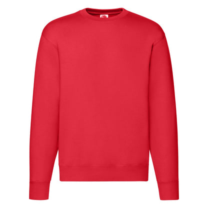 Red - Back - Fruit of the Loom Mens Premium Set-in Sweatshirt