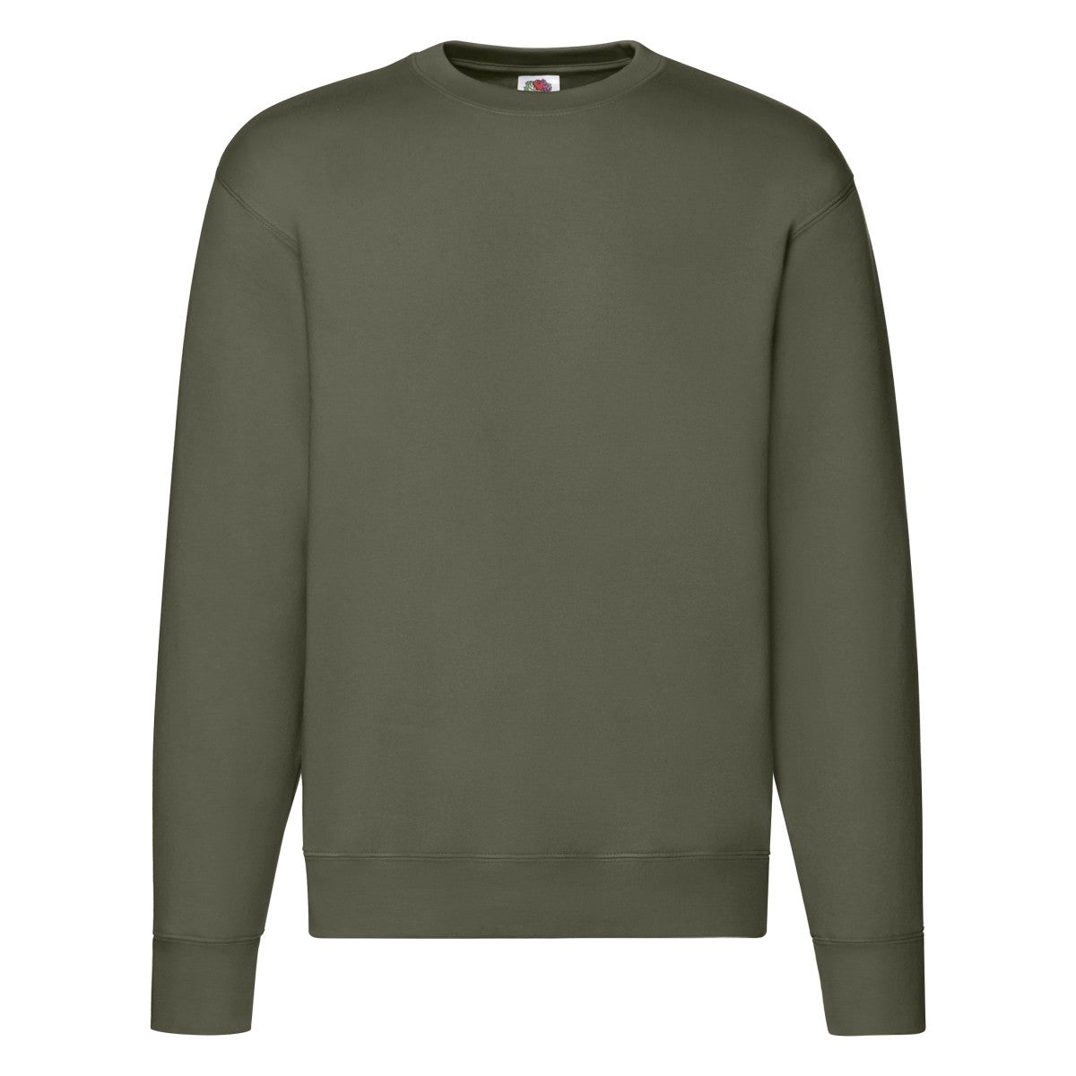 Classic Olive - Front - Fruit of the Loom Mens Premium Set-in Sweatshirt