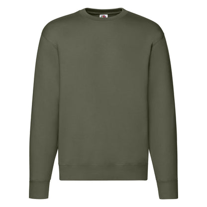 Classic Olive - Front - Fruit of the Loom Mens Premium Set-in Sweatshirt