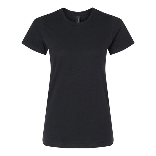 Pitch Black - Front - Gildan Womens-Ladies Softstyle Midweight T-Shirt
