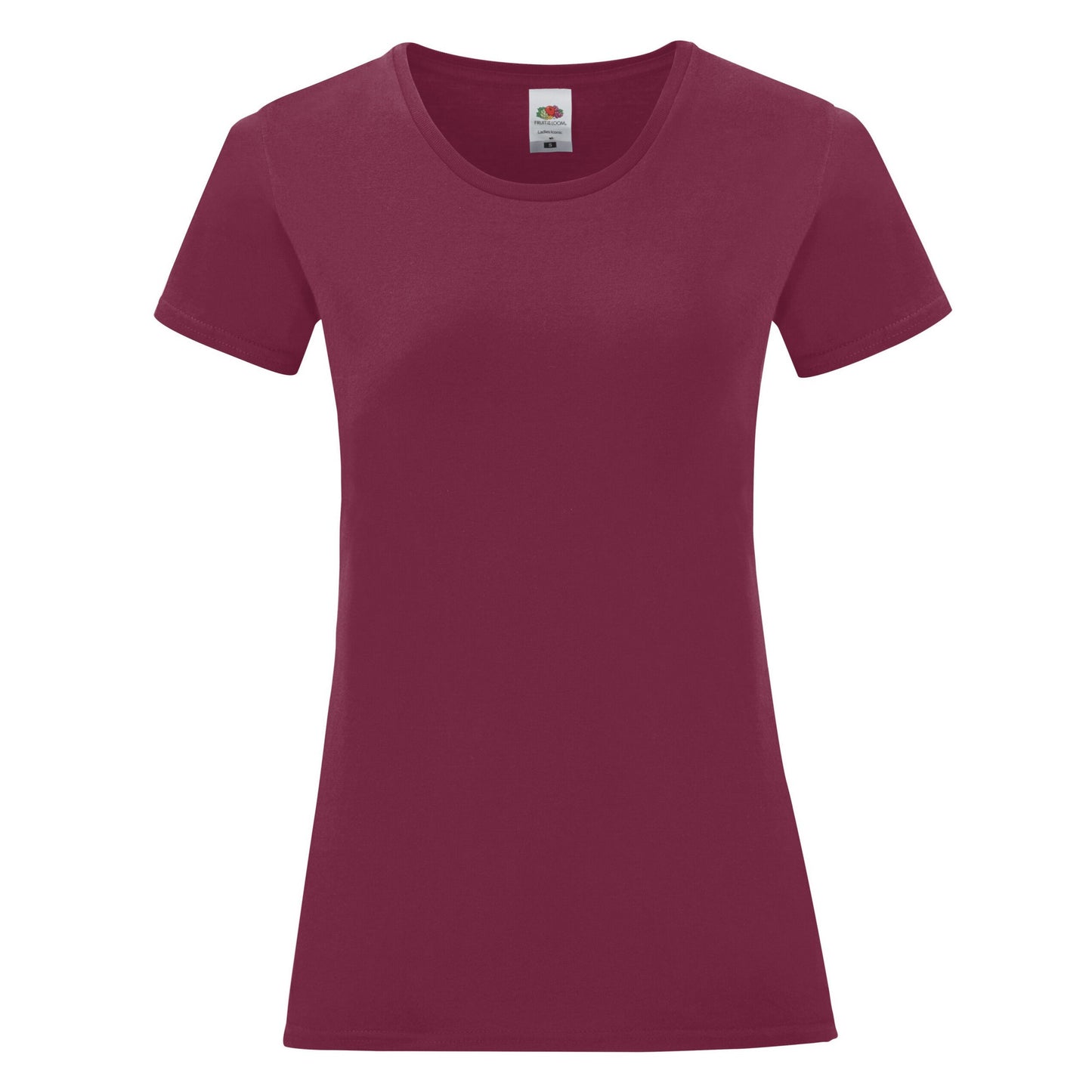Burgundy - Front - Fruit of the Loom Womens-Ladies Iconic 150 T-Shirt