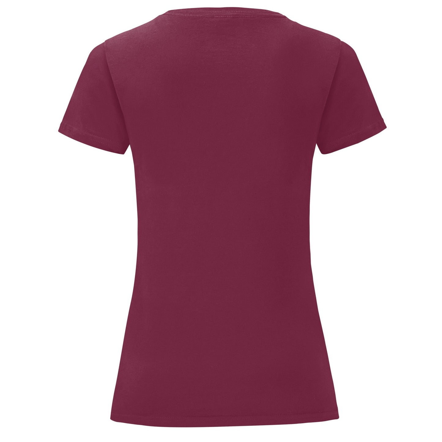 Burgundy - Back - Fruit of the Loom Womens-Ladies Iconic 150 T-Shirt