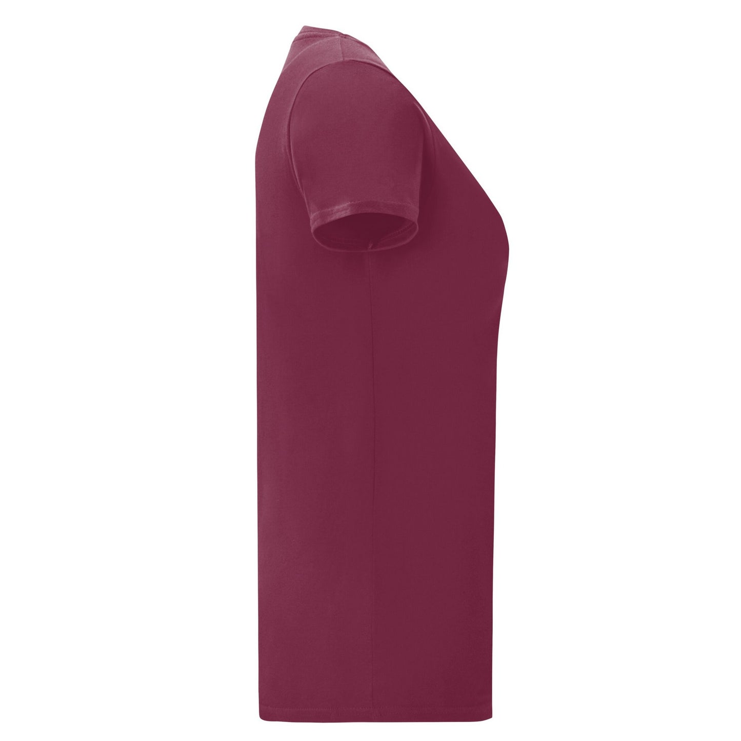 Burgundy - Side - Fruit of the Loom Womens-Ladies Iconic 150 T-Shirt