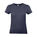 Navy Blue - Front - B&C Womens-Ladies #E190 T-Shirt