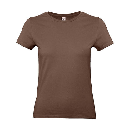 Chocolate - Front - B&C Womens-Ladies #E190 T-Shirt