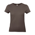 Brown - Front - B&C Womens-Ladies #E190 T-Shirt