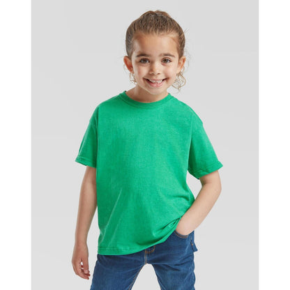 Navy - Front - Fruit of the Loom Childrens-Kids Valueweight Plain T-Shirt