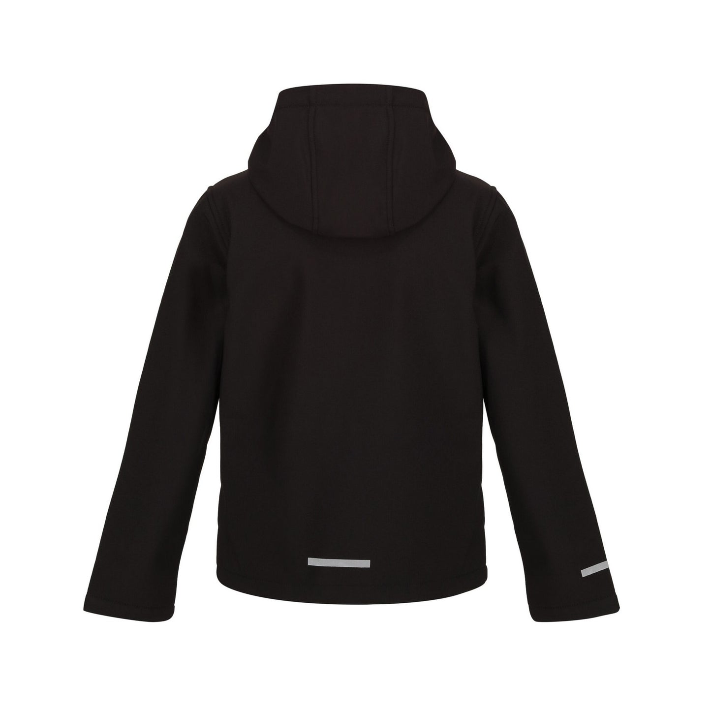 Black-Classic Red - Back - Regatta Childrens-Kids Ablaze 3 Layer Hooded Soft Shell Jacket