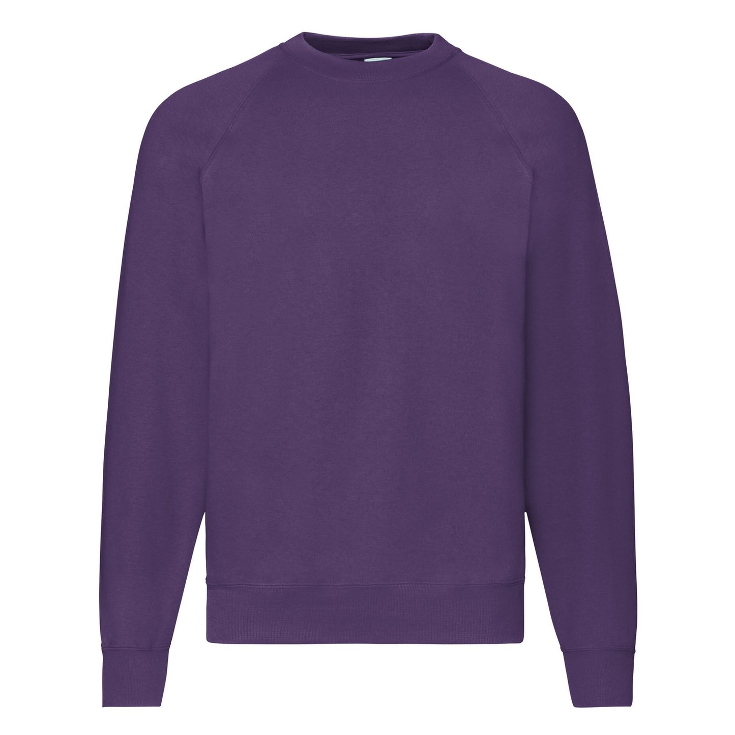 Purple - Front - Fruit of the Loom Mens Classic Raglan Sweatshirt