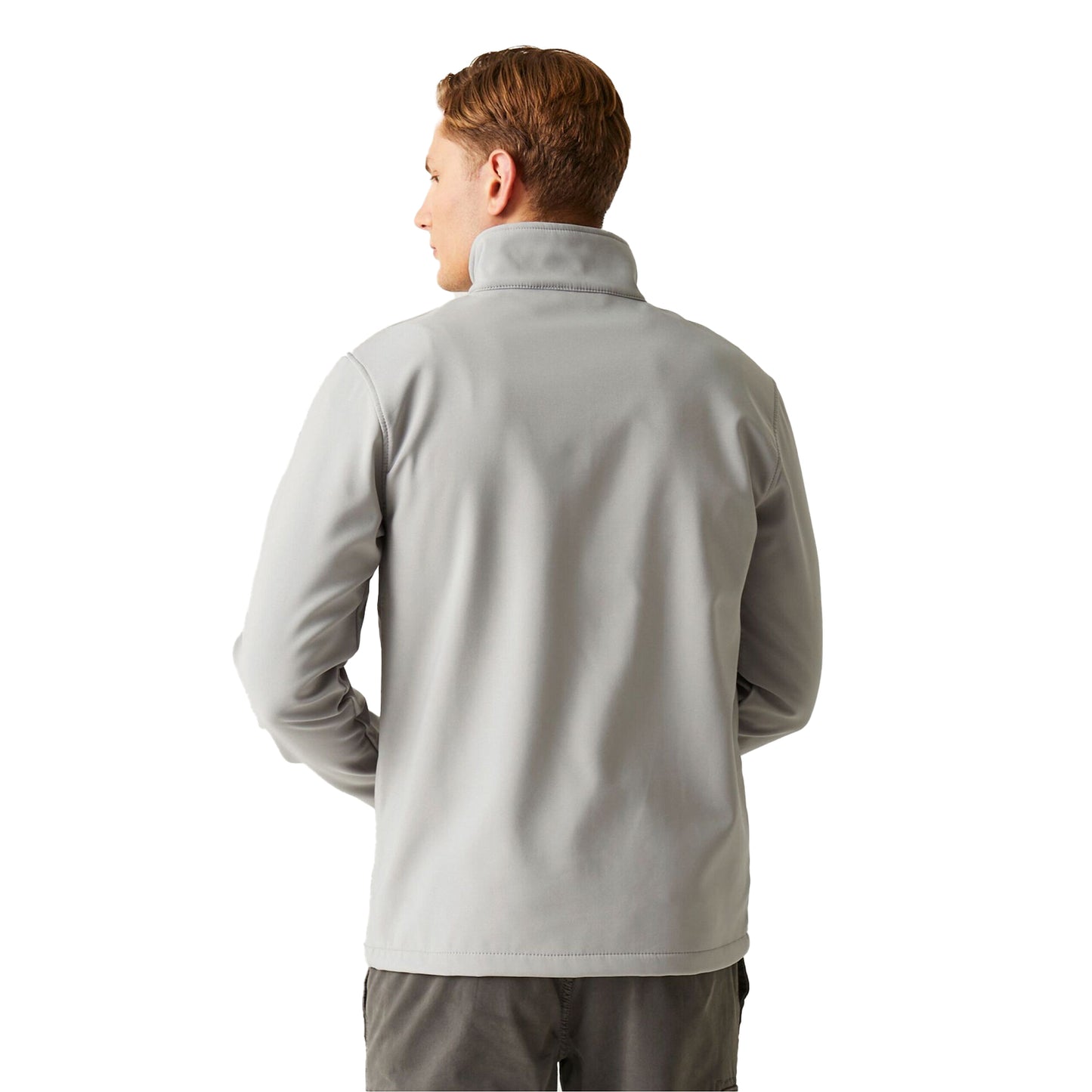 Mineral Grey-Black - Back - Regatta Mens Ascender Double Layered Soft Shell Jacket