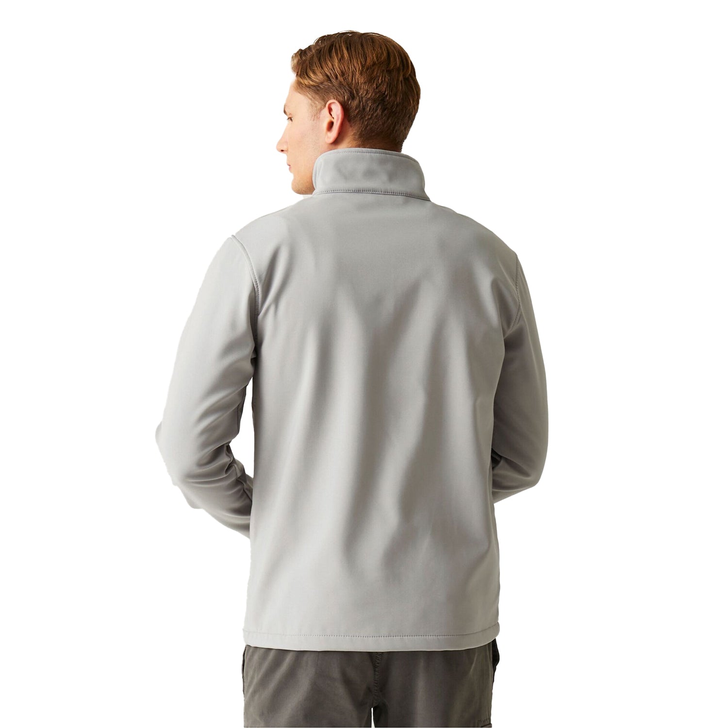 Mineral Grey-Black - Back - Regatta Mens Ascender Double Layered Soft Shell Jacket