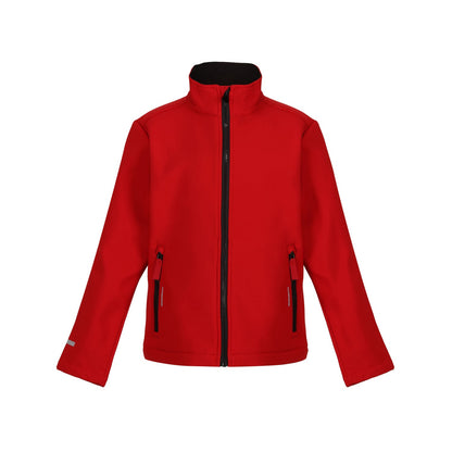 Classic Red-Black - Front - Regatta Childrens-Kids Ablaze 2 Layer Soft Shell Jacket