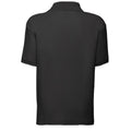 Black - Back - Fruit of the Loom Childrens-Kids 65-35 Polo Shirt
