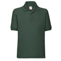 Bottle Green - Front - Fruit of the Loom Childrens-Kids 65-35 Polo Shirt