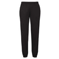 Black - Back - Fruit of the Loom Mens Classic Elasticated Cuff Jogging Bottoms