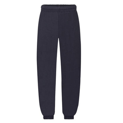 Deep Navy - Back - Fruit of the Loom Childrens-Kids Classic Elasticated Cuff Jogging Bottoms