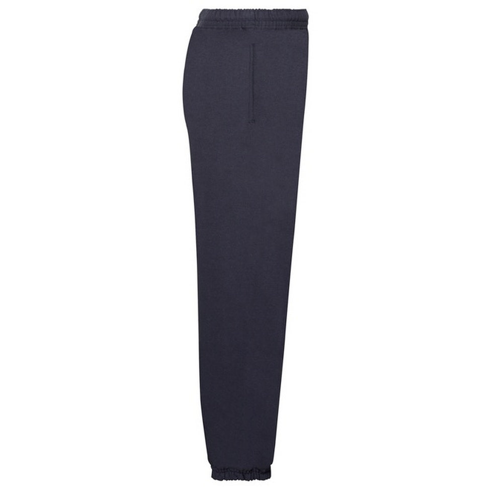 Deep Navy - Side - Fruit of the Loom Childrens-Kids Classic Elasticated Cuff Jogging Bottoms