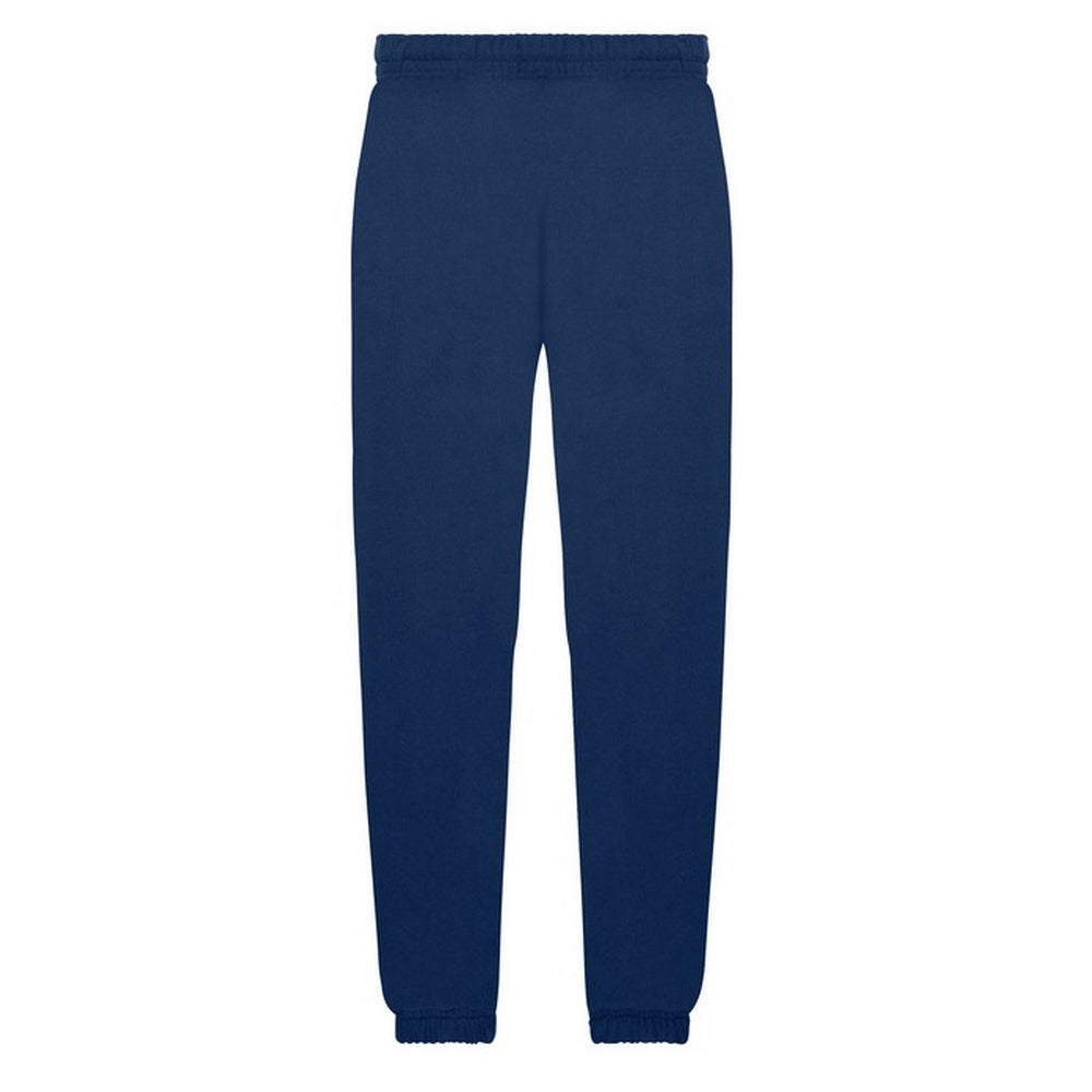 Navy - Front - Fruit of the Loom Childrens-Kids Classic Elasticated Cuff Jogging Bottoms