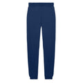 Navy - Front - Fruit of the Loom Childrens-Kids Classic Elasticated Cuff Jogging Bottoms