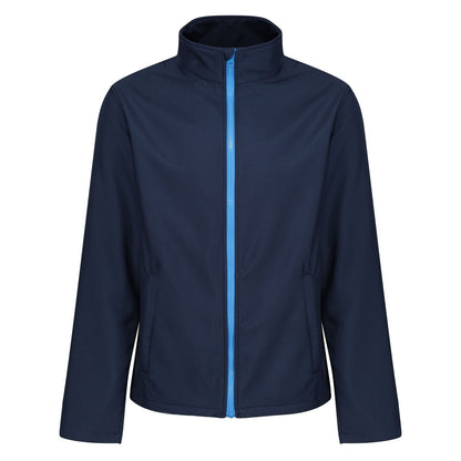 Navy-French Blue - Front - Regatta Mens Ablaze Printable Soft Shell Jacket