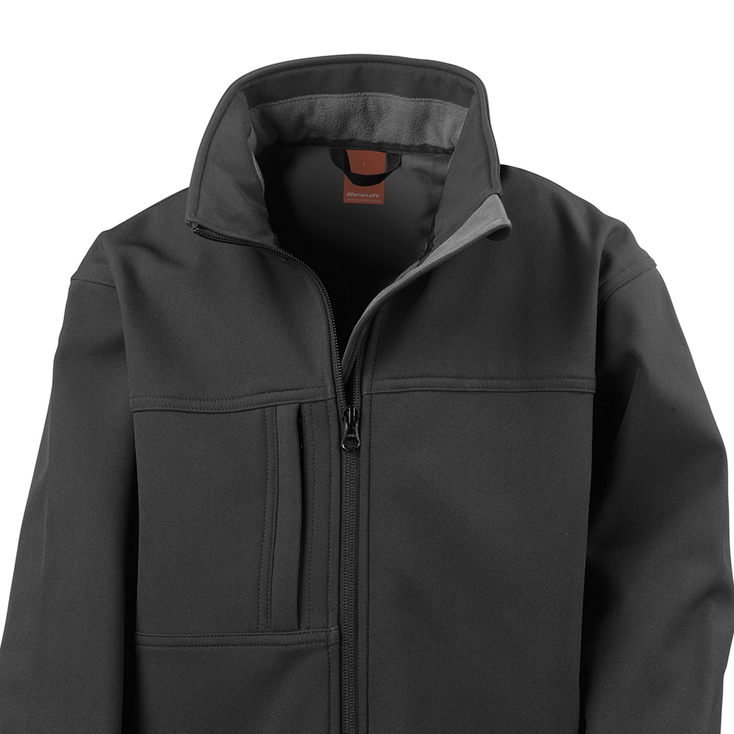 Black - Back - Result Childrens-Kids Classic Soft Shell Jacket