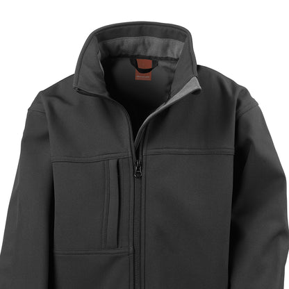 Black - Back - Result Childrens-Kids Classic Soft Shell Jacket