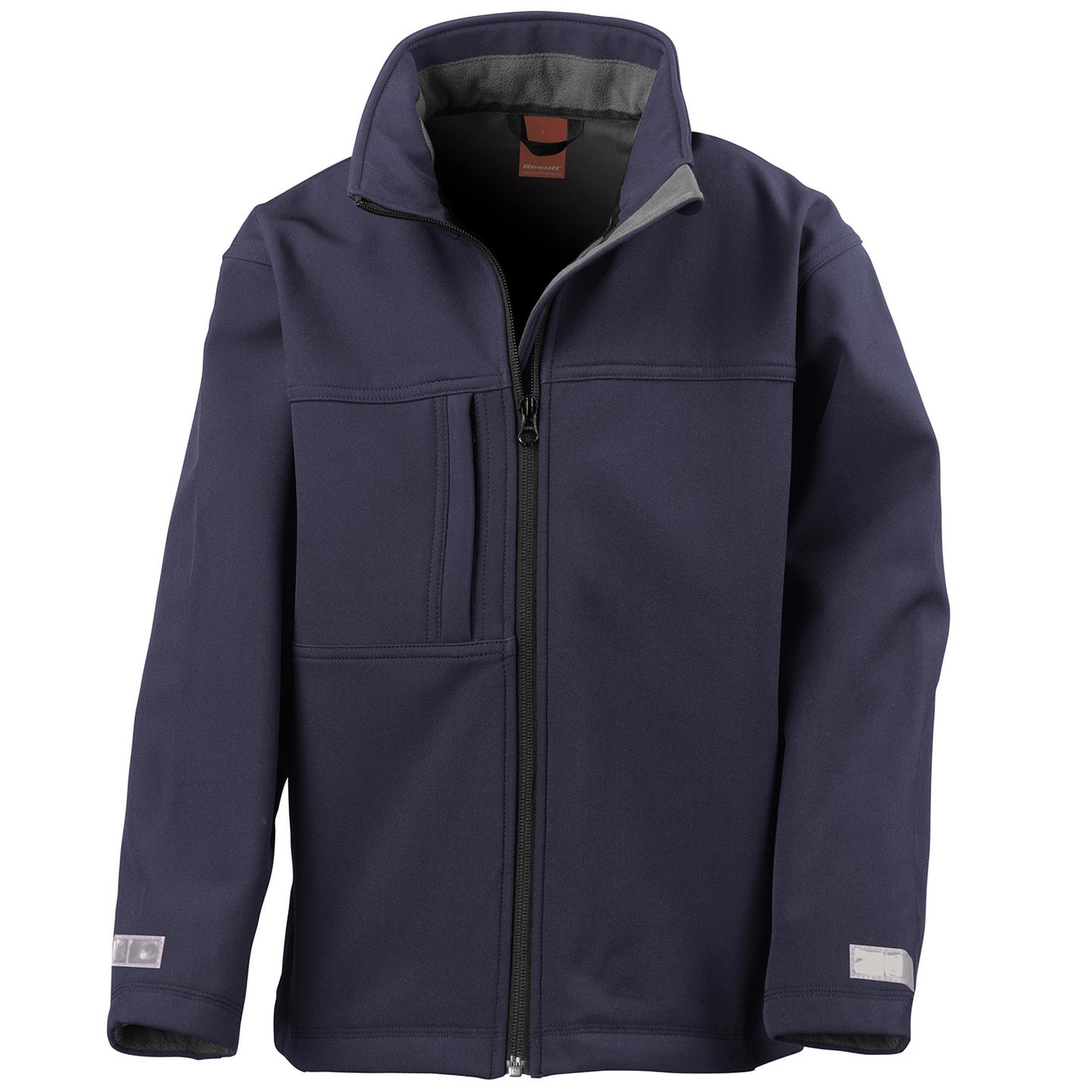 Navy - Front - Result Childrens-Kids Classic Soft Shell Jacket