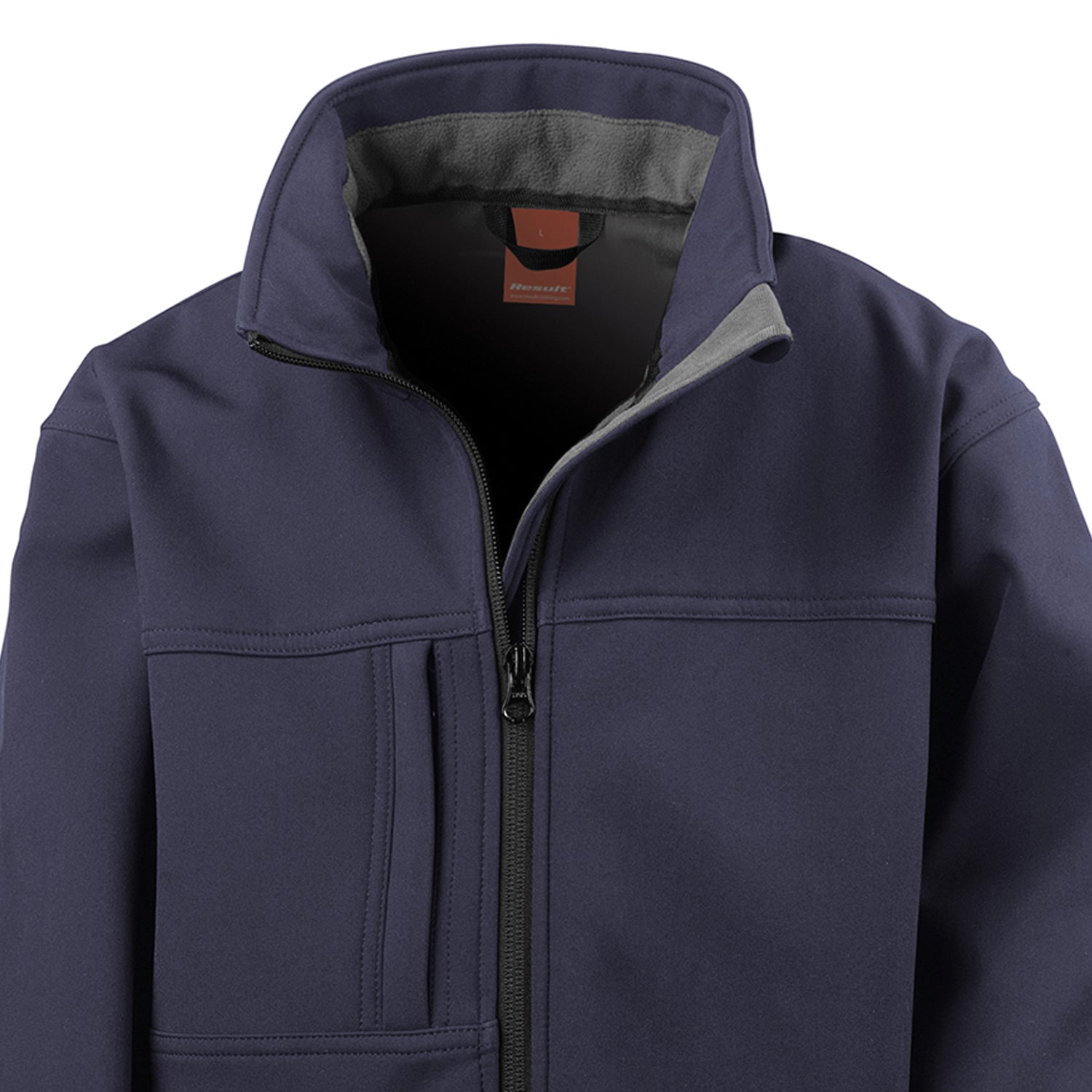 Navy - Back - Result Childrens-Kids Classic Soft Shell Jacket