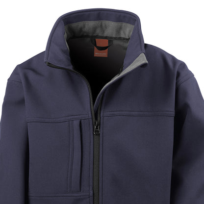 Navy - Back - Result Childrens-Kids Classic Soft Shell Jacket