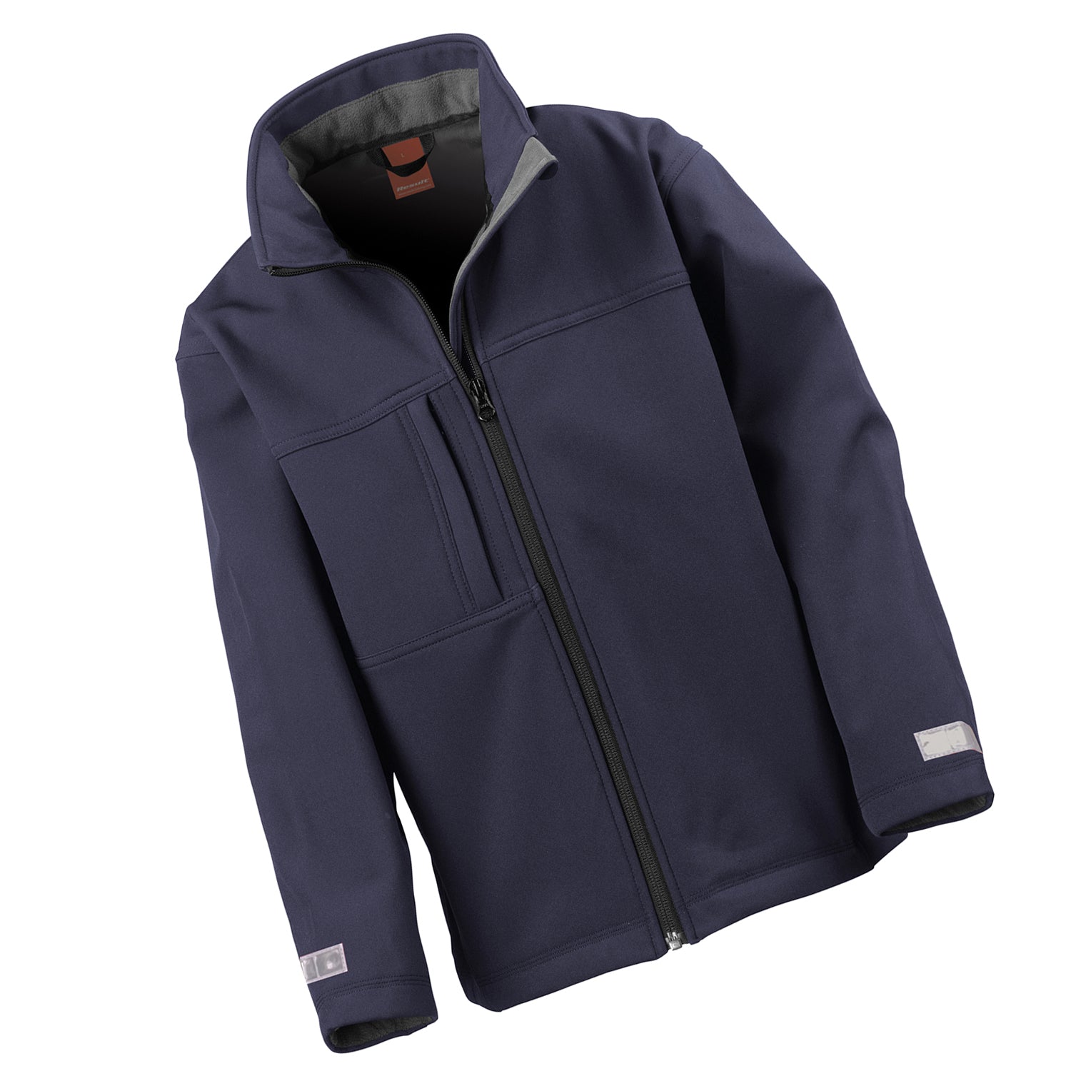 Navy - Side - Result Childrens-Kids Classic Soft Shell Jacket