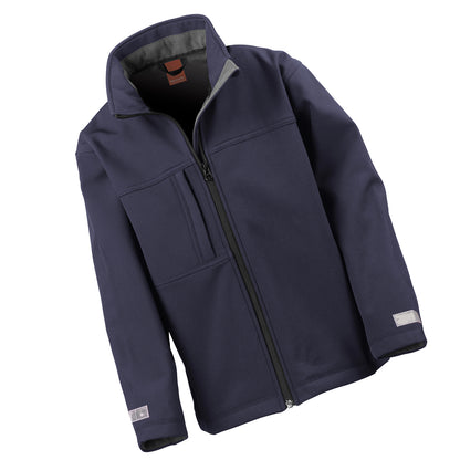 Navy - Side - Result Childrens-Kids Classic Soft Shell Jacket