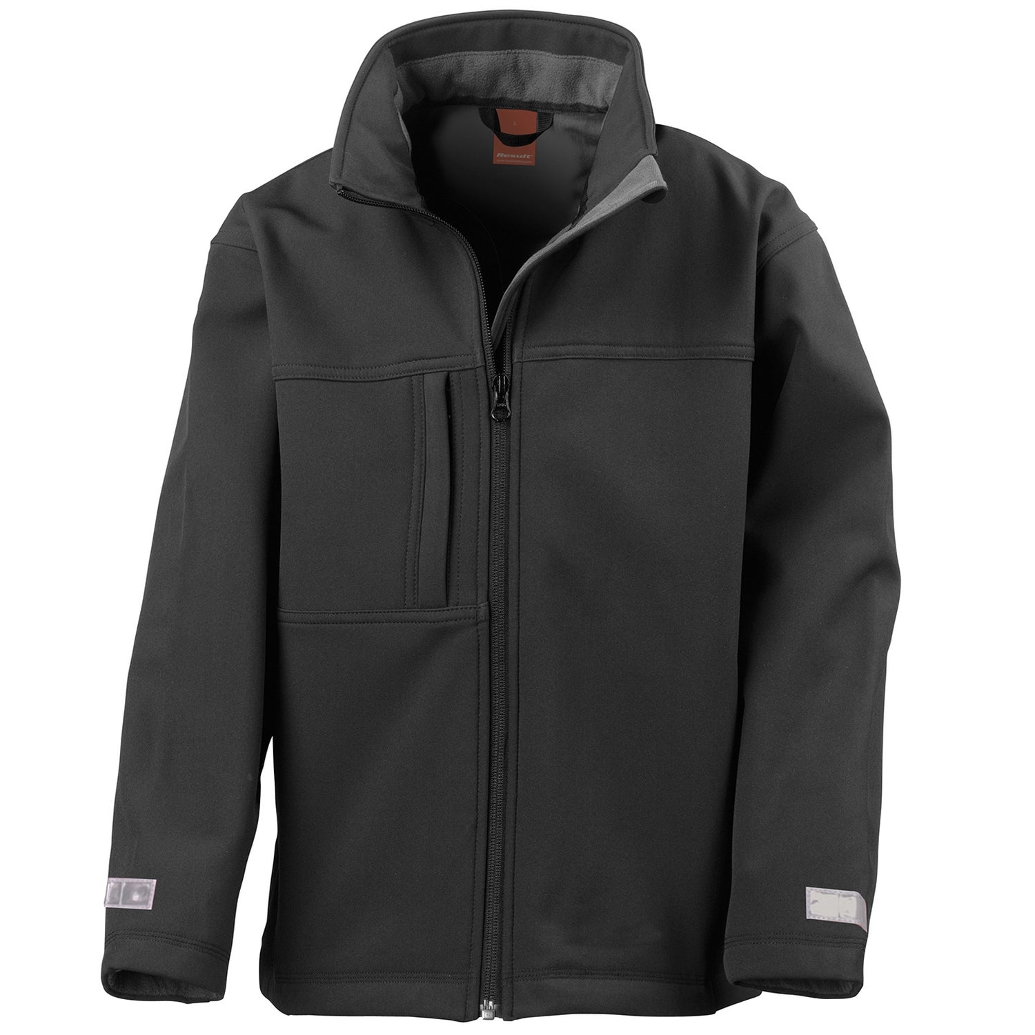 Black - Front - Result Childrens-Kids Classic Soft Shell Jacket