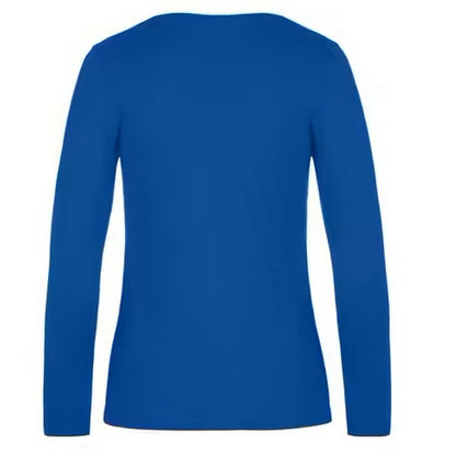Royal Blue - Back - B&C Womens-Ladies #E190 Long-Sleeved T-Shirt