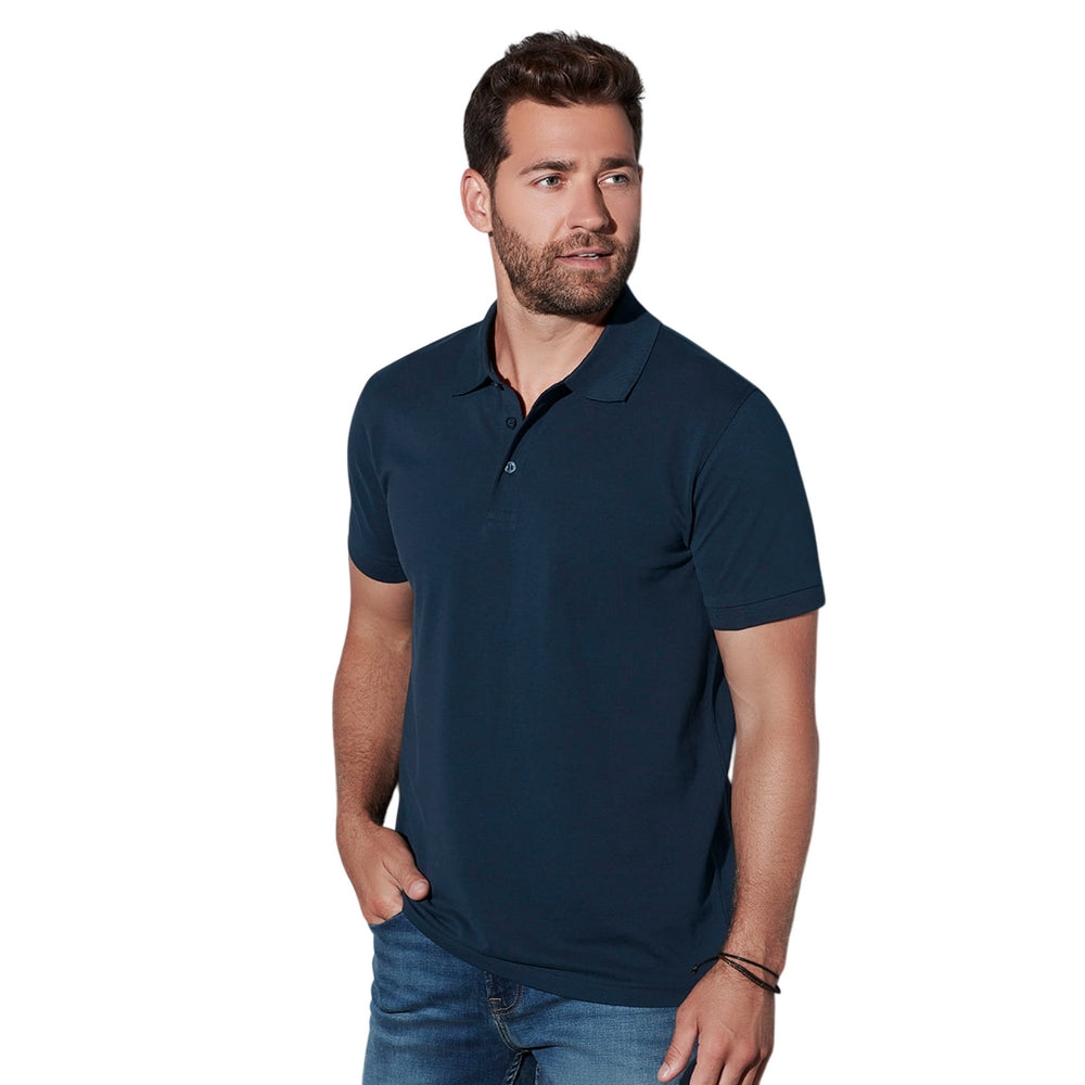 Midnight Blue - Back - Stedman Mens Lux Polo Shirt