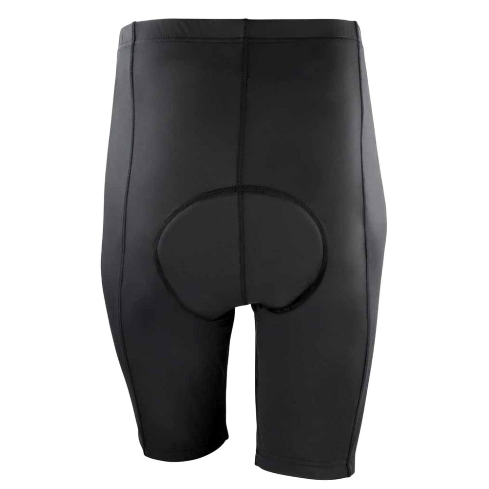 Black - Back - Spiro Mens Padded Cycling Shorts
