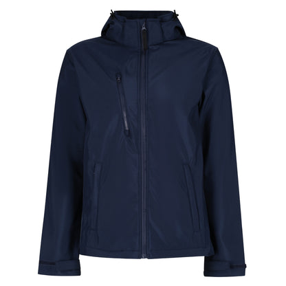 Navy - Front - Regatta Mens Venturer 3 Layer Hooded Soft Shell Jacket