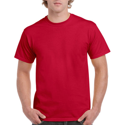 Cherry Red - Side - Gildan Unisex Adult Ultra Cotton T-Shirt