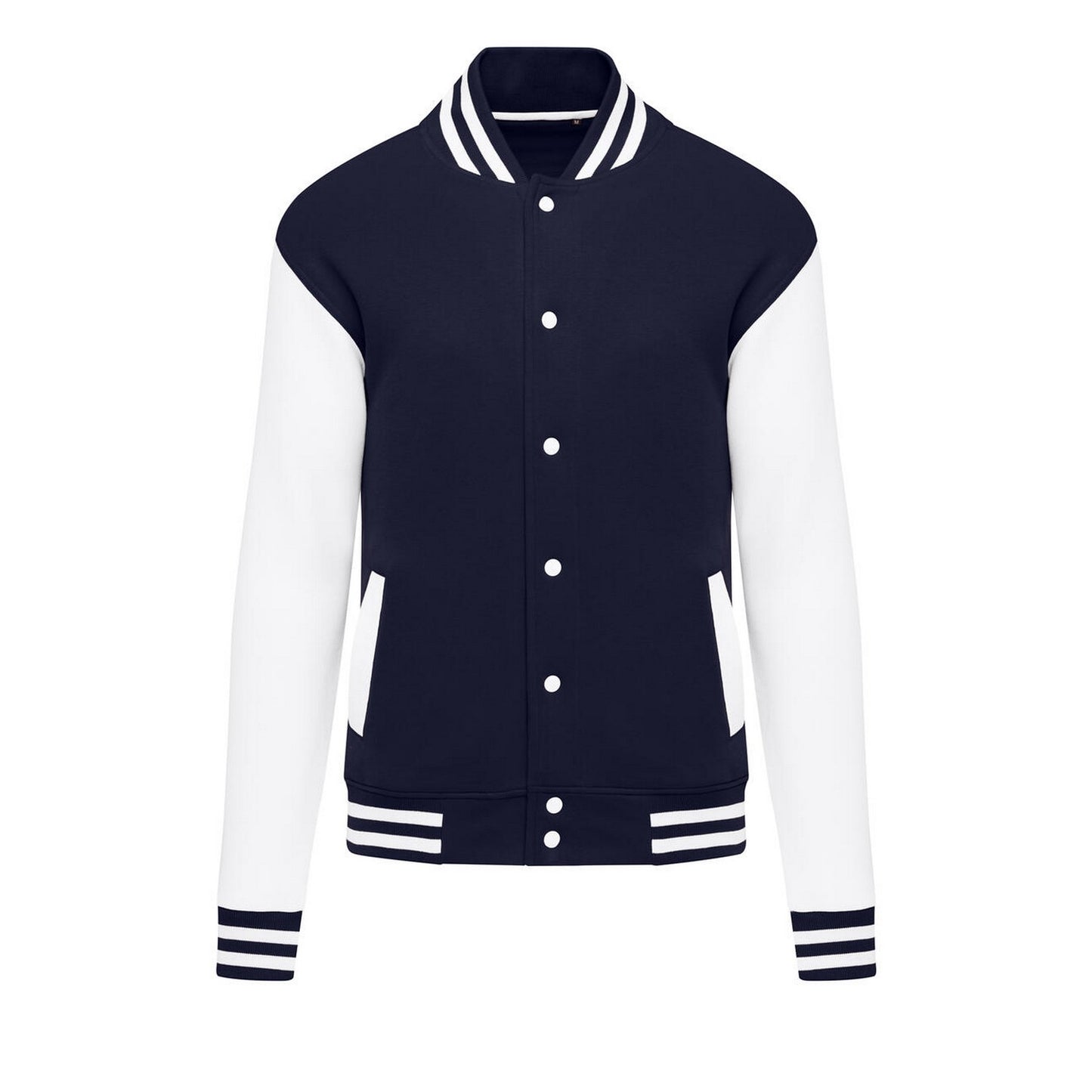 Navy-Snow White - Front - SG Originals Unisex Adult Originals Varsity Jacket