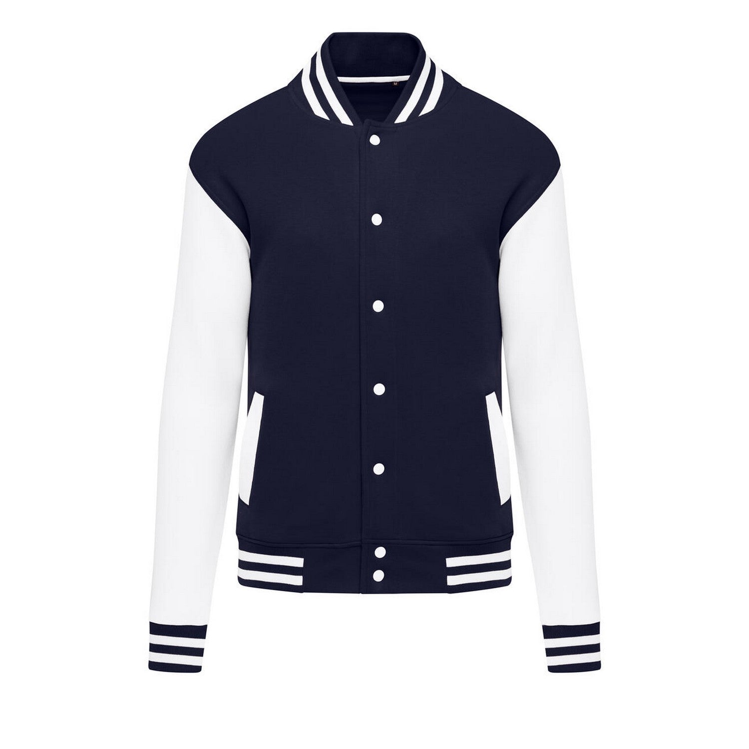 Navy-Snow White - Front - SG Originals Unisex Adult Originals Varsity Jacket