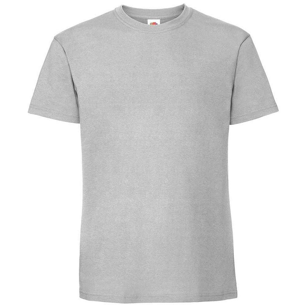Zinc - Front - Fruit Of The Loom Mens Iconic 195 Premium Ringspun Cotton T-Shirt