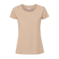 Desert Sand - Front - Fruit Of The Loom Womens-Ladies Iconic 195 Premium Ringspun Cotton T-Shirt