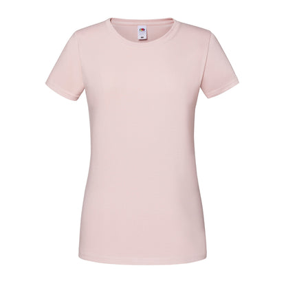 Powder Rose - Front - Fruit Of The Loom Womens-Ladies Iconic 195 Premium Ringspun Cotton T-Shirt