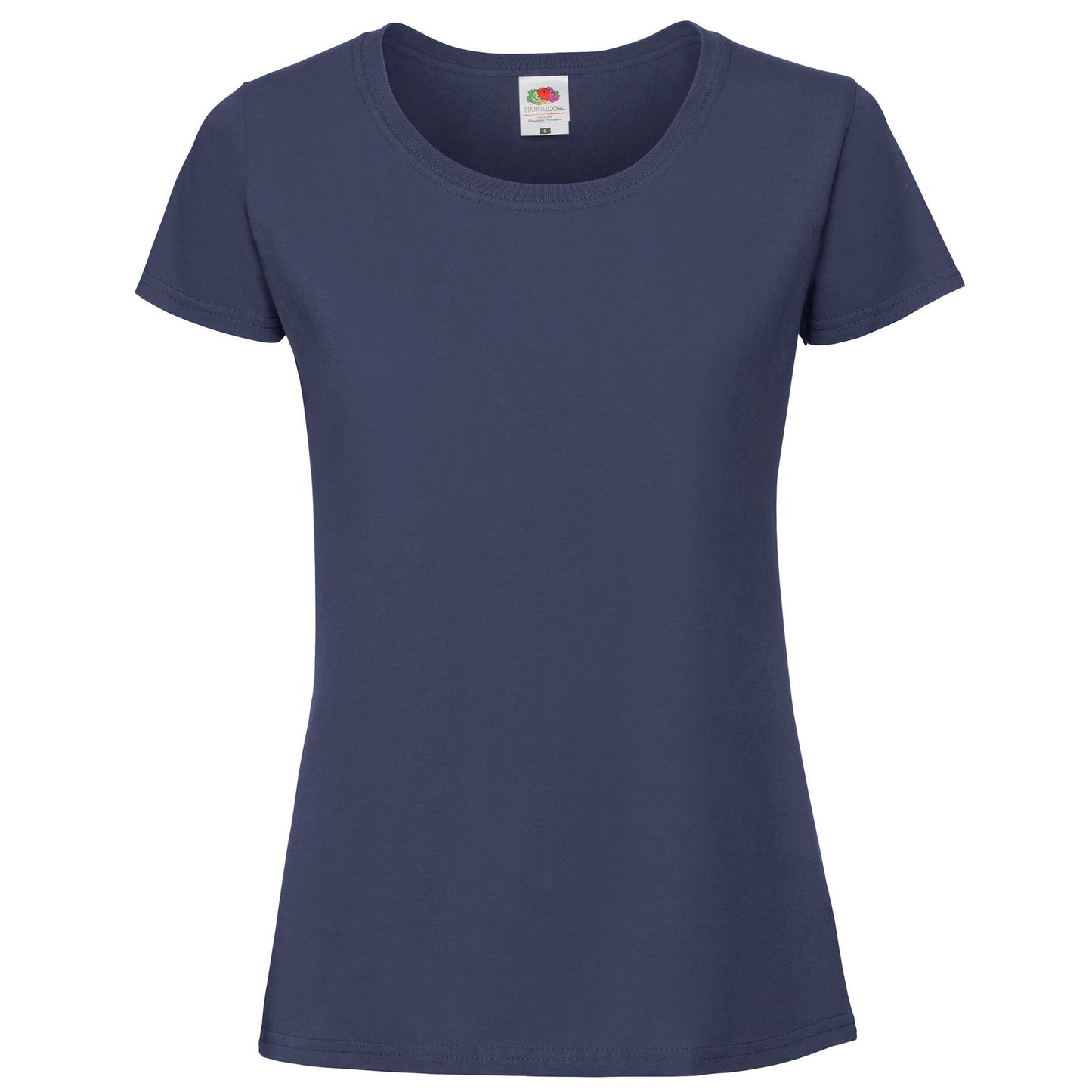 Deep Navy - Front - Fruit Of The Loom Womens-Ladies Iconic 195 Premium Ringspun Cotton T-Shirt