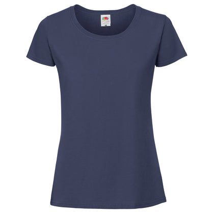 Deep Navy - Front - Fruit Of The Loom Womens-Ladies Iconic 195 Premium Ringspun Cotton T-Shirt