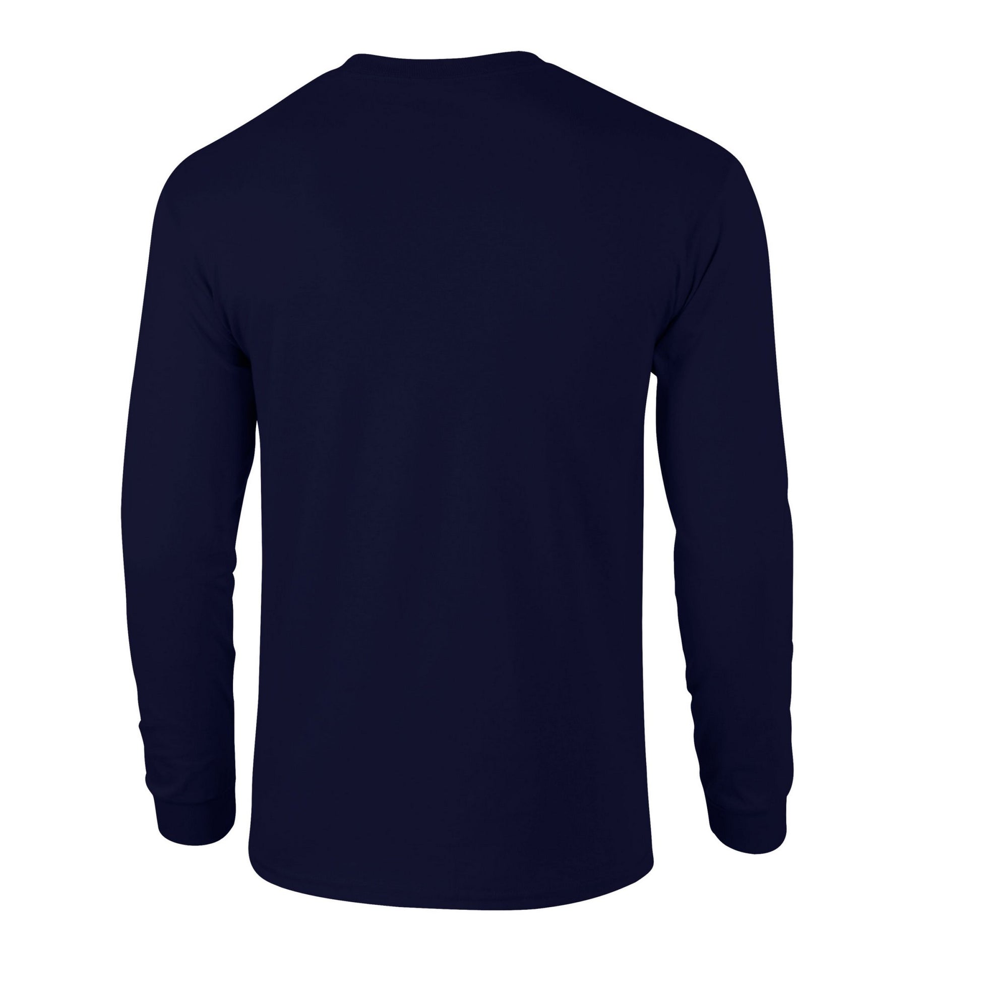 Navy - Back - Gildan Unisex Adult Ultra Cotton Long-Sleeved T-Shirt