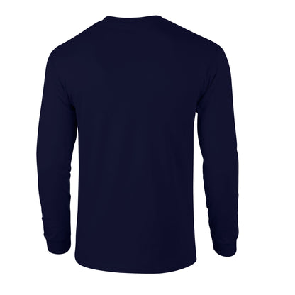Navy - Back - Gildan Unisex Adult Ultra Cotton Long-Sleeved T-Shirt