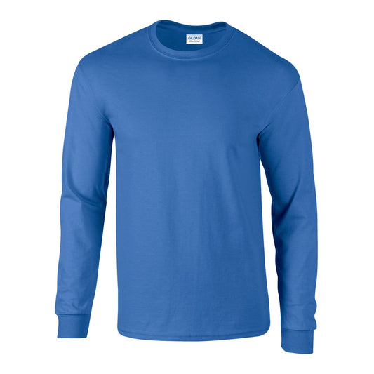 Royal Blue - Front - Gildan Unisex Adult Ultra Cotton Long-Sleeved T-Shirt